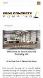 Mobile Screenshot of erneconcretepumping.com