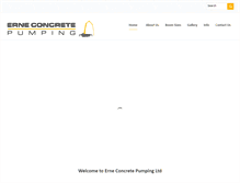 Tablet Screenshot of erneconcretepumping.com